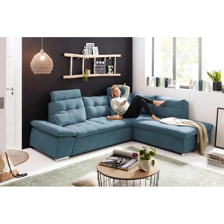 Entdecken Sie zeitlose Eleganz: Das Nalo Schlafsofa von ED Exciting Design mit verstellbaren Armlehnen und Bettkasten – Bild 3