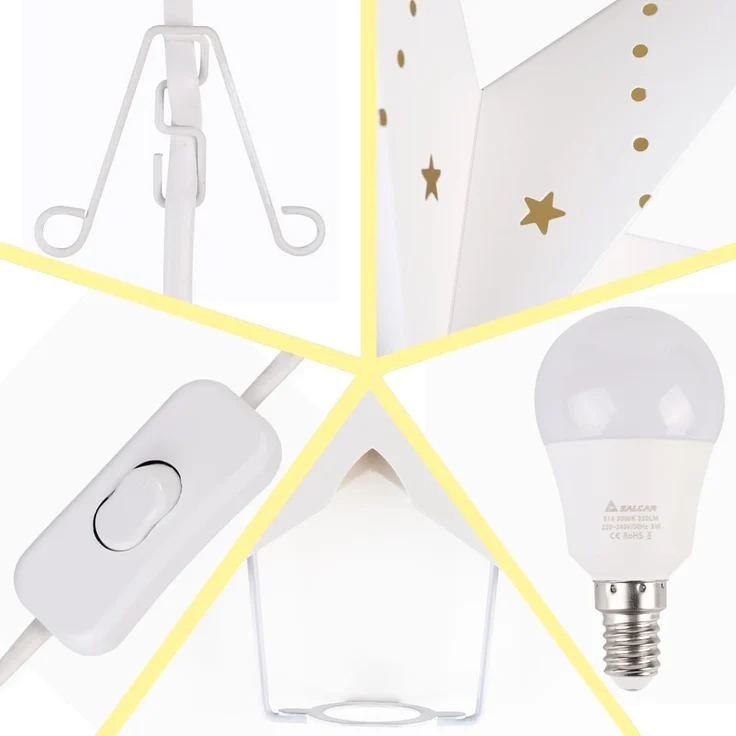 SALCAR 75cm LED Papierstern zum Aufhängen – Bild 7