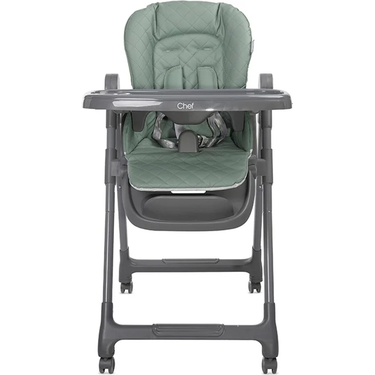 Lorelli Kinderhochstuhl Chef 3 in 1 klappbar Kinderstuhl Booster-Sitz Fußstütze grün – Bild 2