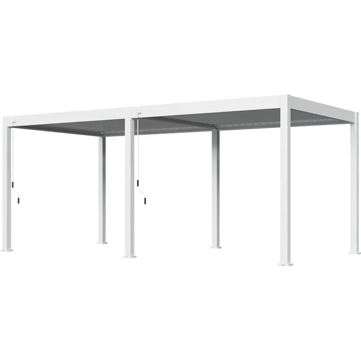 Weide 'Classic' Pergola, freistehend, Aluminium / Stahl weiß, 600 x 300 x 255 – Bild 1