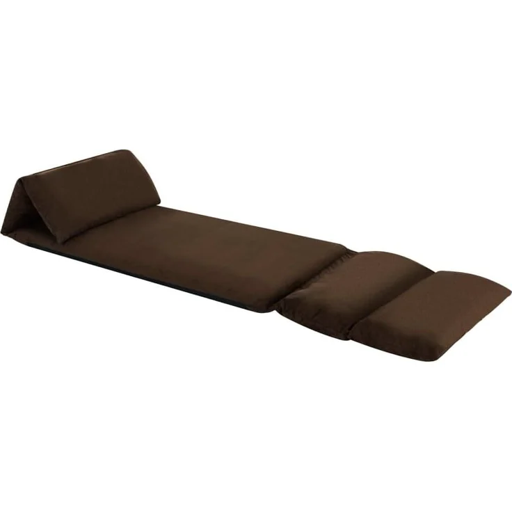 vidaXL Bodenstuhl Faltbar Braun Mikrofaser [325258] – Bild 2