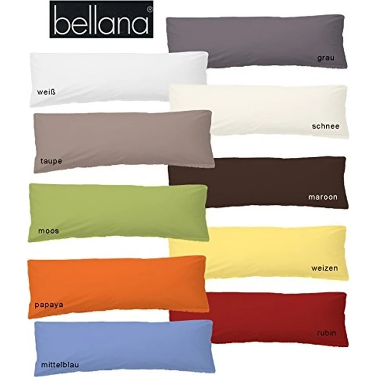 Jersey-Bezug für Seitenschläferkissen Kissenbezug 40x140 cm Baumwolle Grau – Bild 2