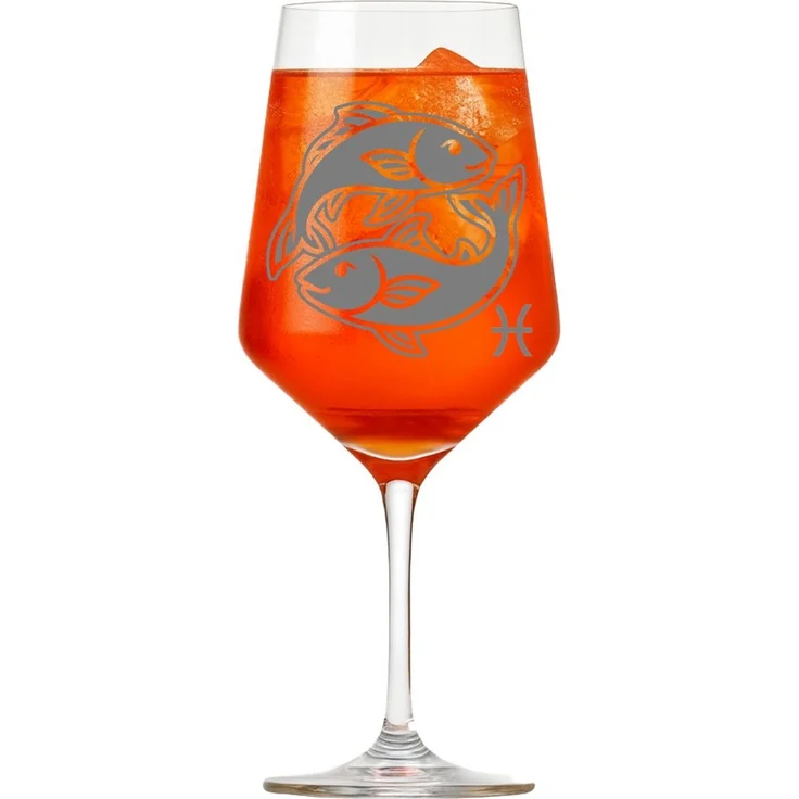 eXODA Weinglas Sternzeichen Fisch 350ml spülmaschinenfest mit Gravur, 1-tlg, Glas, Atemberaubende Darstellung – Bild 2