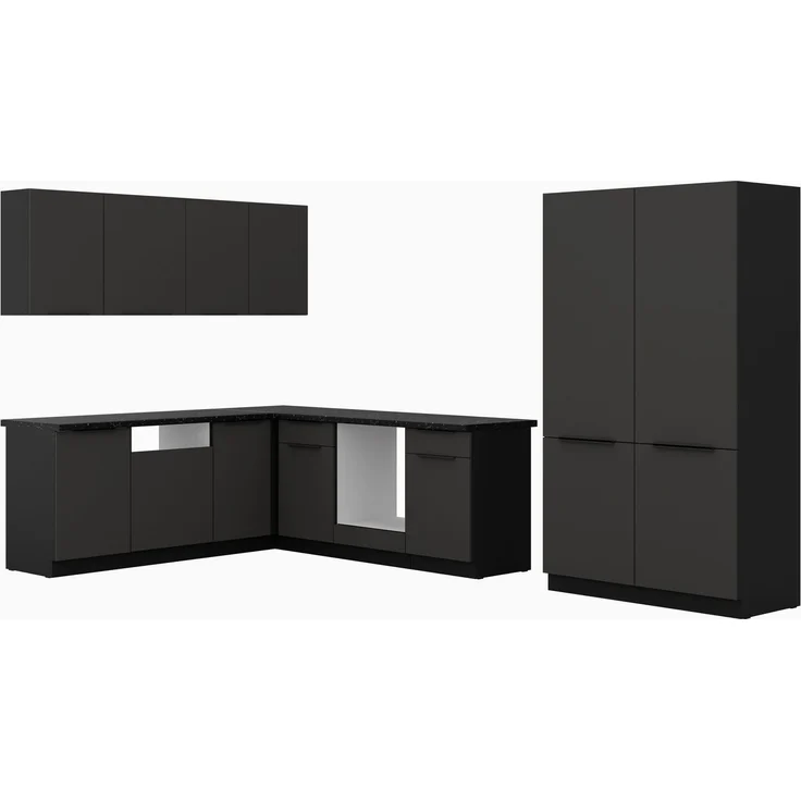 Winkelküche ARIA K-BL ECKE 1 - 215 x 220 + 120 cm Anti Fingerprint Küchenzeile Küchenblock Singleküche Einbauküche Küche Eckküche – Bild 7