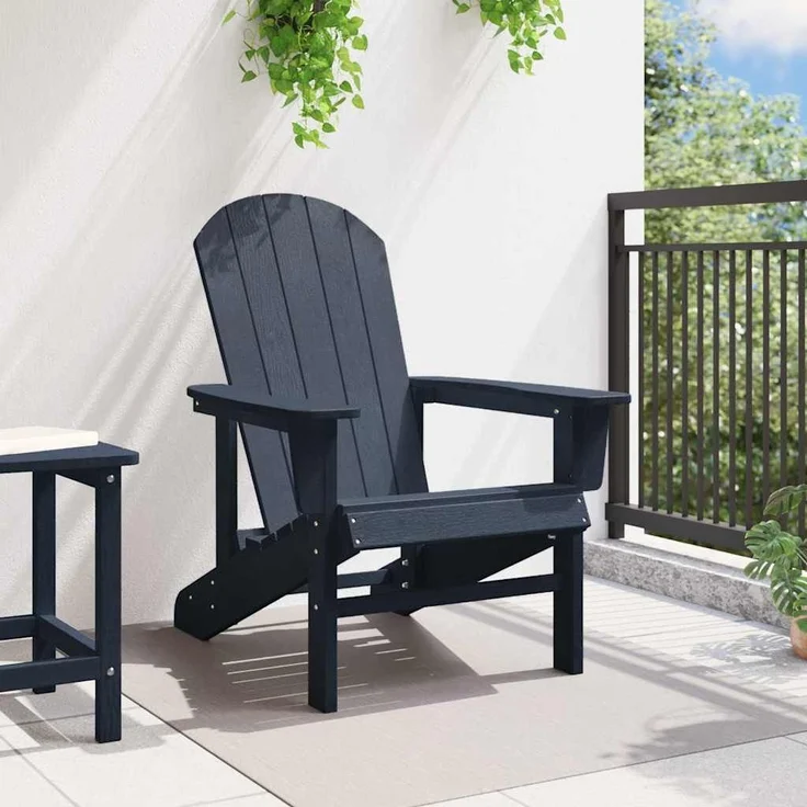 vidaXL Adirondack-Stuhl Marineblau 82 x 74 x 92 cm HDPE 42006622 – Bild 2