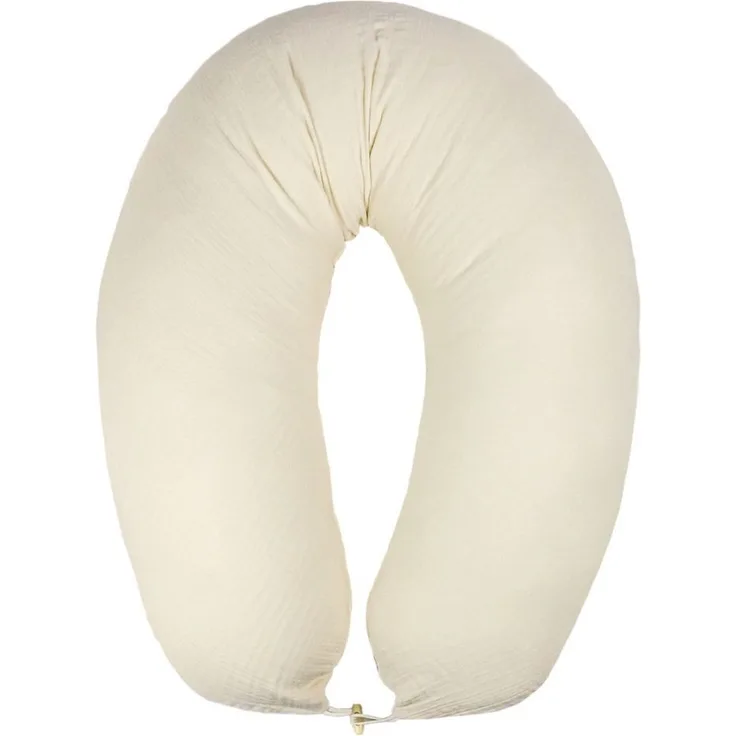 SEI Design Stillkissen Seitenschläferkissen XXL Babynest - Baby Erstausstattung Neugeborene, Schwangerschaftskissen 190x30 cm, Schwangerschaftskissen mit Bezug, Musselin Bezug 100% BIO Baumwolle, 100% Vegan
