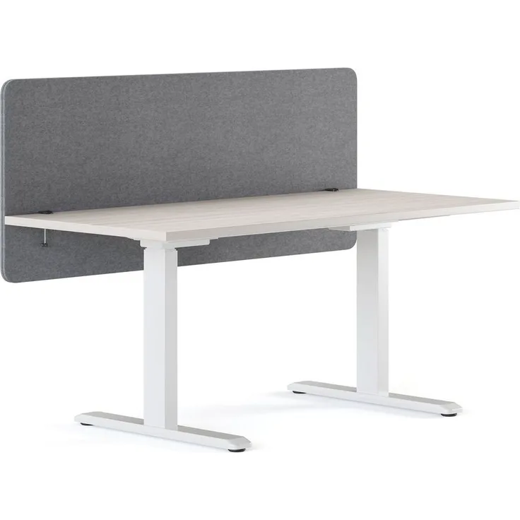 RICOO Akustik Trennwand für Schreibtisch 150 x 60 x 2 cm Filz Grau Büro ZAP1560-G Home Office Pinnwand Schall und Sichtschutz