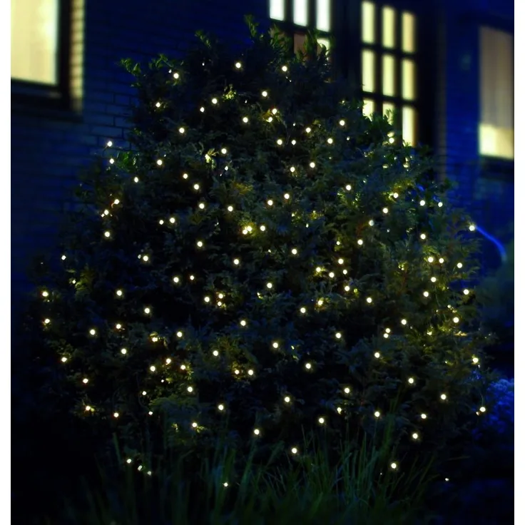 LED-Lichternetz 360er 4 x 4 m warmweiß IP44 Adapter