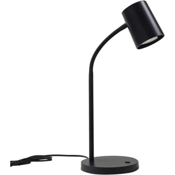 Lindby Tischlampe 'Radka', schwarze Schreibtischlampe mit Flexarm und integriertem Schalter für Arbeitszimmer & Büro