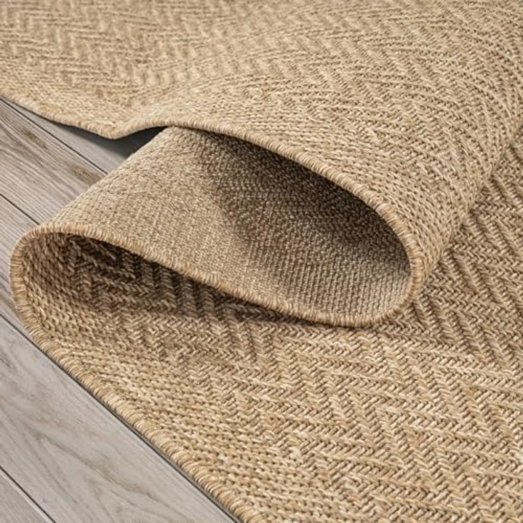 the carpet Teppich Kansas, rechteckig, Höhe: 1 mm, moderner robuster In und Outdoor Teppich Jute Look – Bild 7