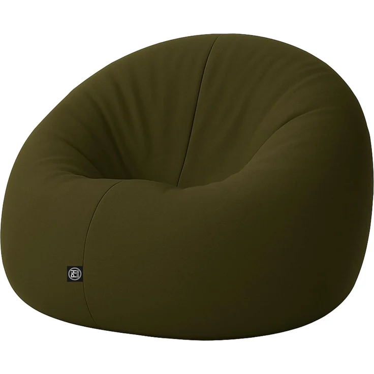 PATCH HOME 2-in-1 Sitzsack Sessel - Gaming Bean Bag mit Reißverschluss - Bereits befüllt, Ergonomisch & Robust für Kinder & Erwachsene - Indoor & Outdoor, Wetterfest (Khaki, 155cm) – Bild 1