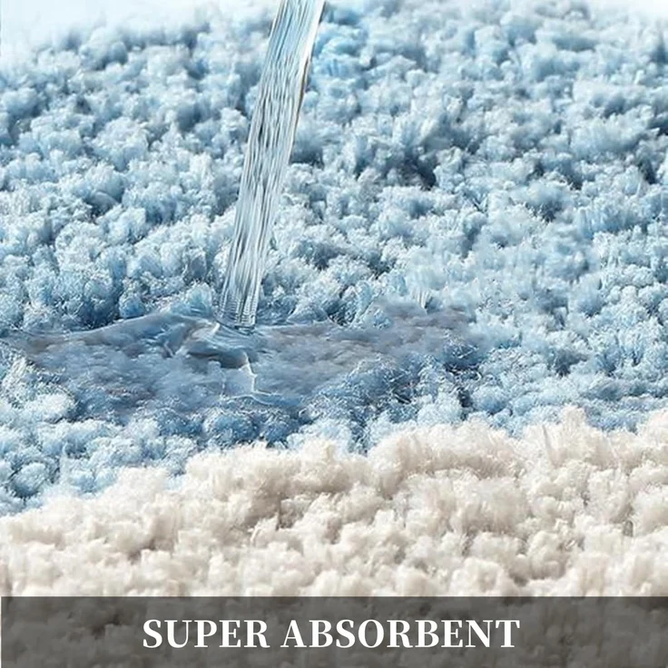 ABC Rutschfester Badteppich, 50 x 80 cm, super saugfähig, maschinenwaschbar, weich und ideal für die Dusche. Geeignet für Badezimmer, Wohnzimmer, Küche und Schlafzimmer – Bild 4