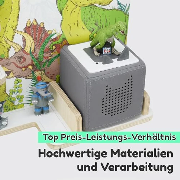 stadtecken Kinderregal Dinosaurier, Regal für die Toniebox und ca. 35 Tonies, Passend für ca. 35 Tonies – Bild 4