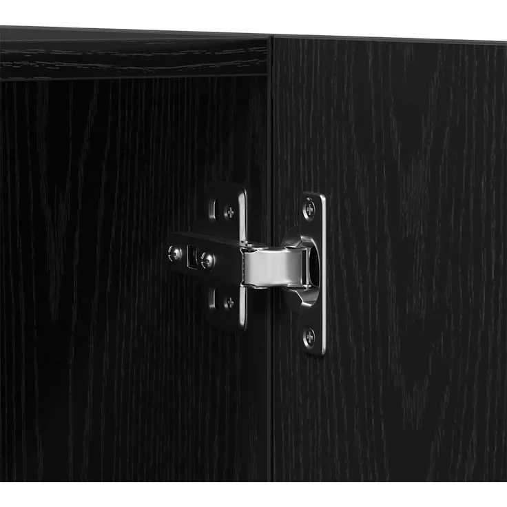 vidaXL Kleiderschrank mit Tür Schwarz Eichen-Optik 90 x 52 x 200 cm 862436 – Bild 8