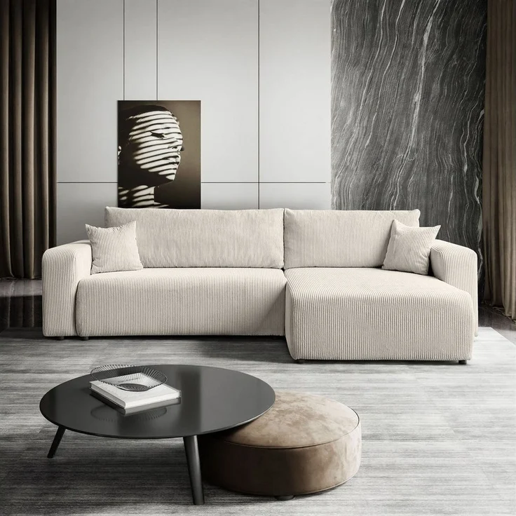Lookway Ecksofa PRESTIGE L-Form Couch, mit Bettfunktion und Bettkasten – Bild 5