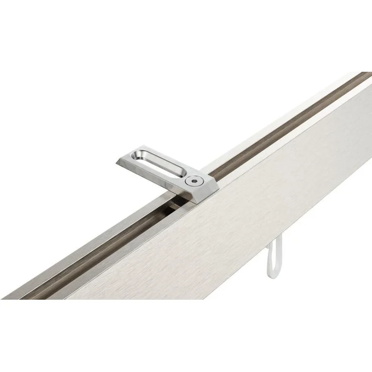 DécoProfi Schienensystem Gardinenstange eckig ABOVE 1-läufig, Deckenträger, verschraubt, Aluminium / Zinkguss, Set komplett – Bild 2