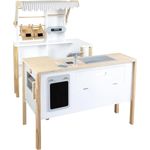 small foot 11436 Kaufladen Multifunktion 'fresh' aus Holz, mit Zubehör und als Küche verwendbar, ab 3 Jahren