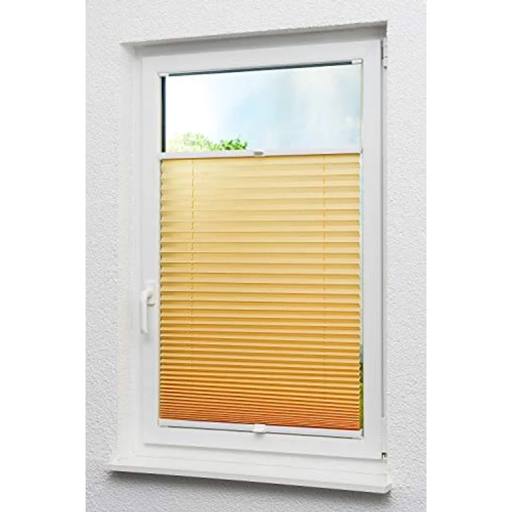 Lysel - Qualitätsplissee Crush Tageslicht apricot - Plissee in der Größe (BxH) 110cm * 130cm – Bild 6