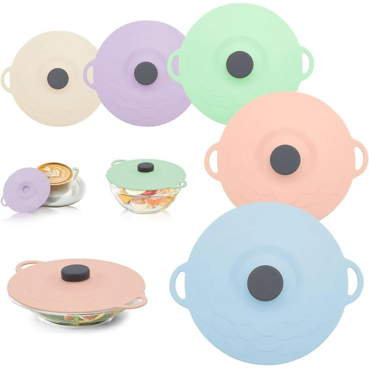 FELIXLEO Geschirr-Set Silikondeckel Set wiederverwendbar für Schüsseln und Tassen (1-tlg) – Bild 1