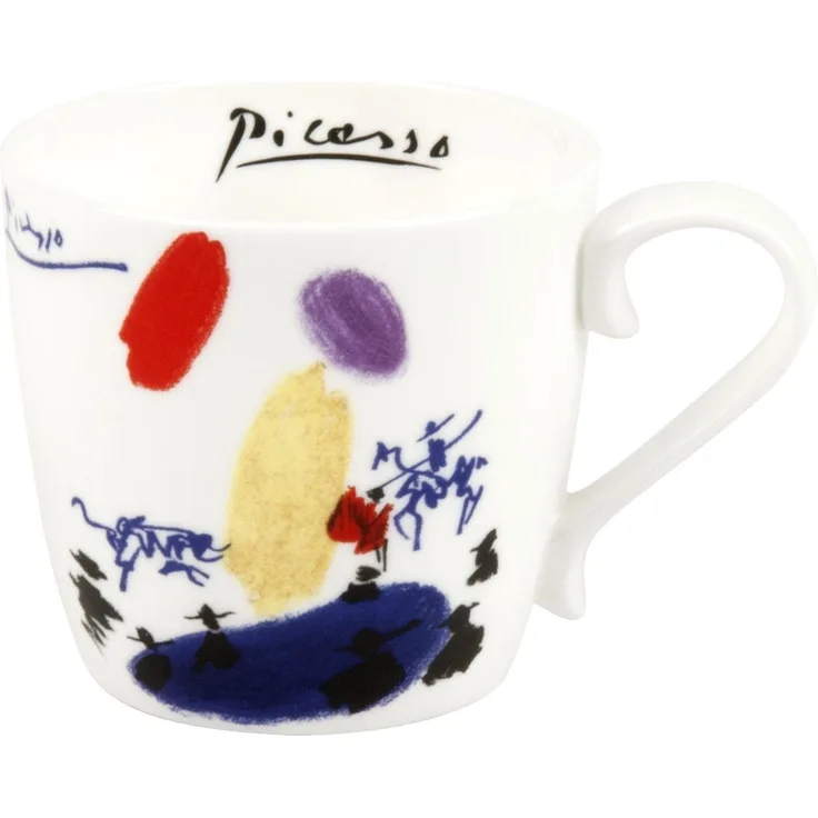 KÖNITZ 1120571990 Becher Picasso - Corrida - 450 ml aus Bone China Porzellan