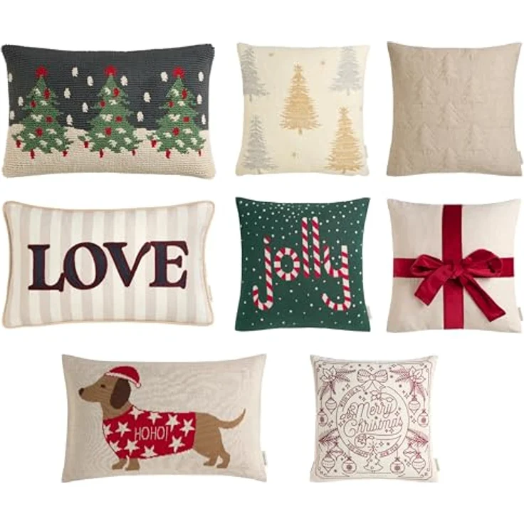TOM TAILOR HOME Dekokissen Christmas, bestickt – Bild 5