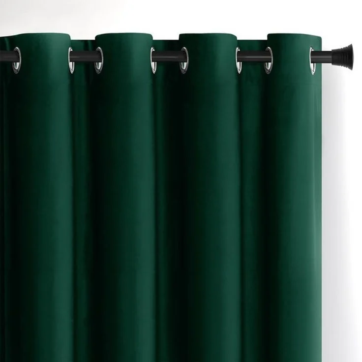AmeliaHome Gardine Gardine Ösen Vorhang mit Raffhalter Samt Ösenvorhang Verdunkelnd (1 St), Ösen, Samt, inkl. Raffhalter – Bild 3