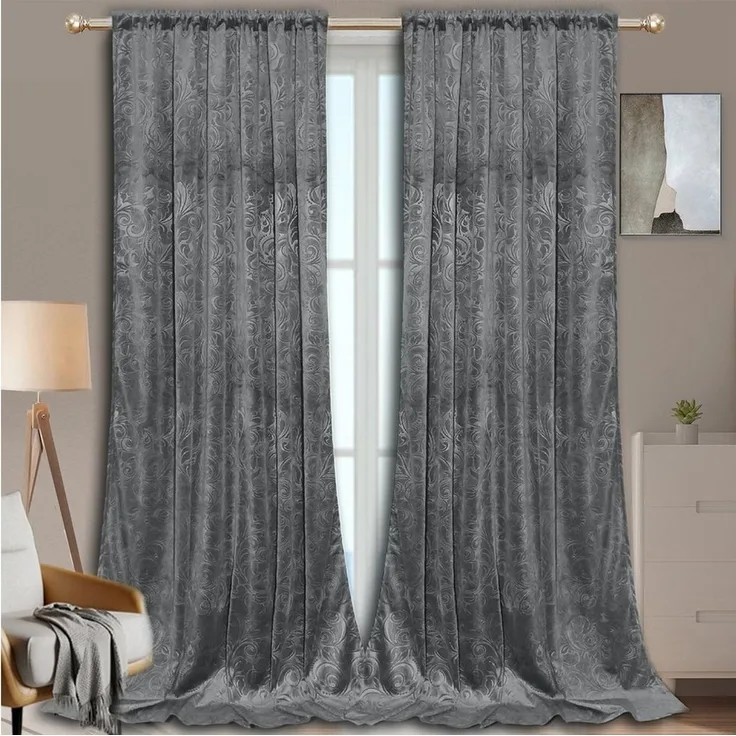 BTTO V&G Vorhang Gardinen Blickdicht Vorhang Samt Velvet Kräuselband (2 St), blickdicht, Vorhang Wohnzimmer