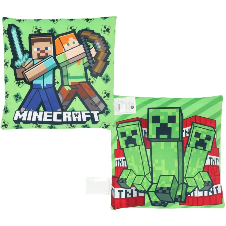 Minecraft Kissen Weiches Dekokissen 1-Stück 38x38 cm mit Serienmotiv