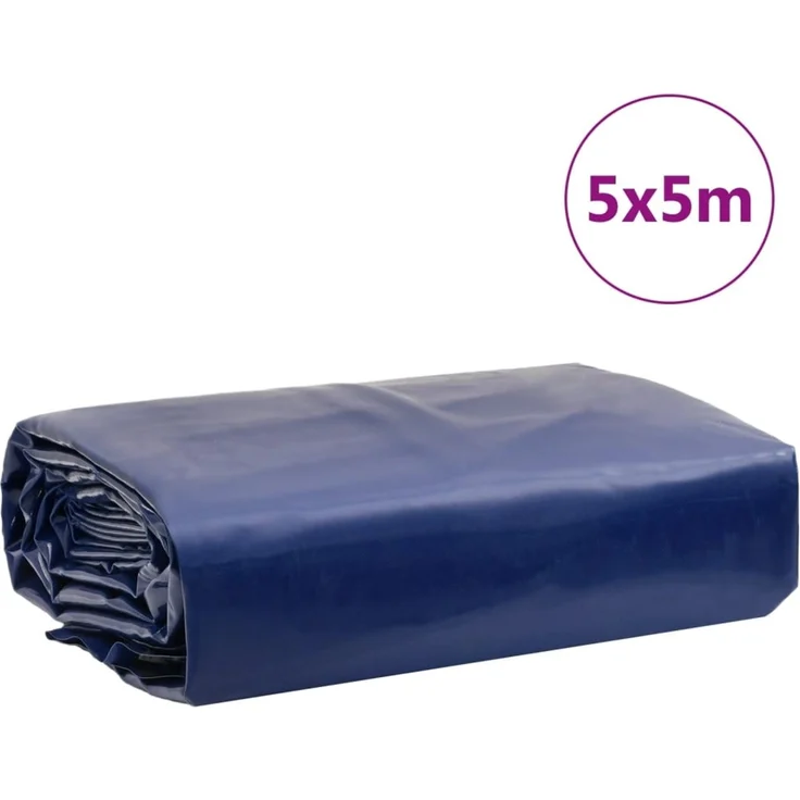 vidaXL Abdeckplane Blau 5x5 m 650 g/m² 156176 – Bild 9