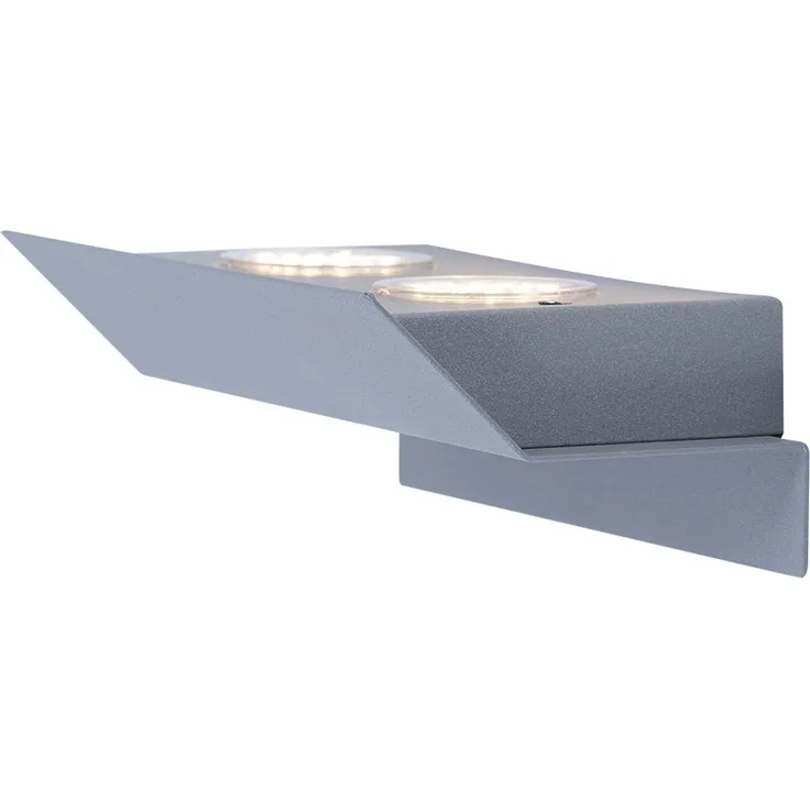 LED Wandleuchte, Stahl verzinkt, Länge 21 cm, RUSTEGA
