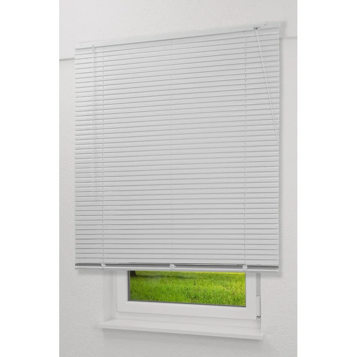 Qualitätsalujalousie 25mm in Reinweiß in den Maßen (B x H) 50cm * 130cm – Bild 1