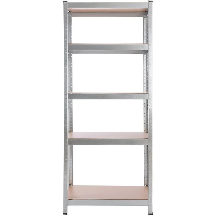 Arebos Schwerlastregal 180 x 75 x 30 cm 350 kg Steckregal Kellerregal verzinkt, Stück, Höhe 180 cm, Traglast 350 kg,Stecksystem – Bild 5