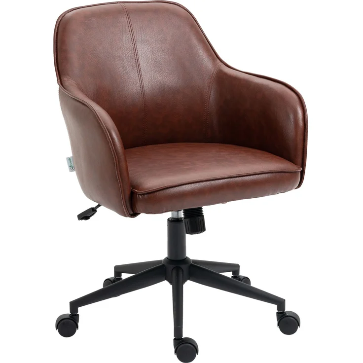 MELAYR, Bürostuhl, höhenverstellbar, Drehfunktion, 58.5 cm x 62 cm x 91 cm, Braun – Bild 2