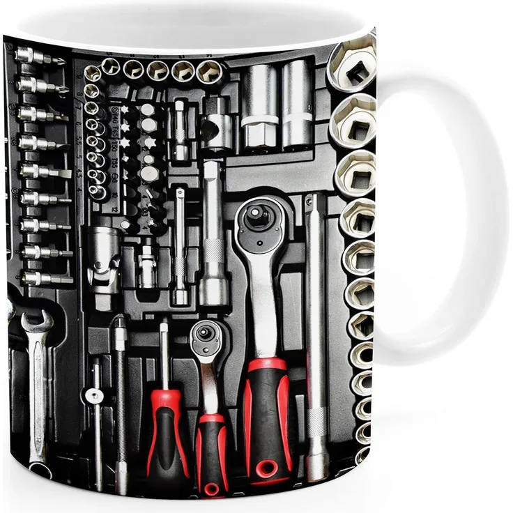 MoonWorks Tasse Kaffee-Tasse Bedruckt Werrkzeug Fotoprint Toolbox Geschenk für Männer, Keramik
