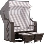 deVries Strandkorb Profi Ostsee Fehmarn PE grey Des. 989