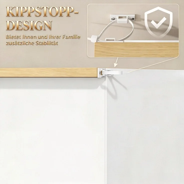 ZUBALIYA Schuhschrank (72 x 26 x 112 cm), 3 Klappfächer, Herausnehmbare Einlegeböden, Stauraum für Flur und Eingangsbereich, Naturfarben / Weiß – Bild 5
