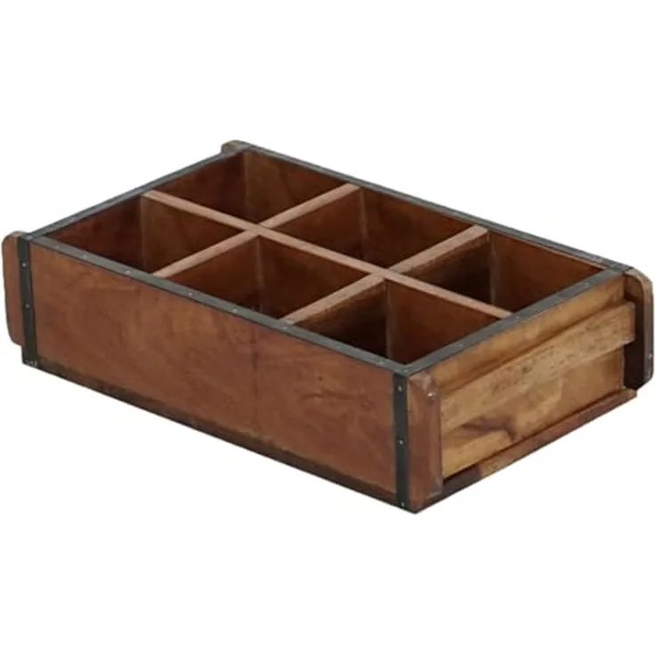 Marrakesch Orient & Mediterran Interior Aufbewahrungsbox Vintage Deko Aufbewahrungsbox Organizer Sortierbox Unikat -3- (Stück, 1 St, 1), Handarbeit