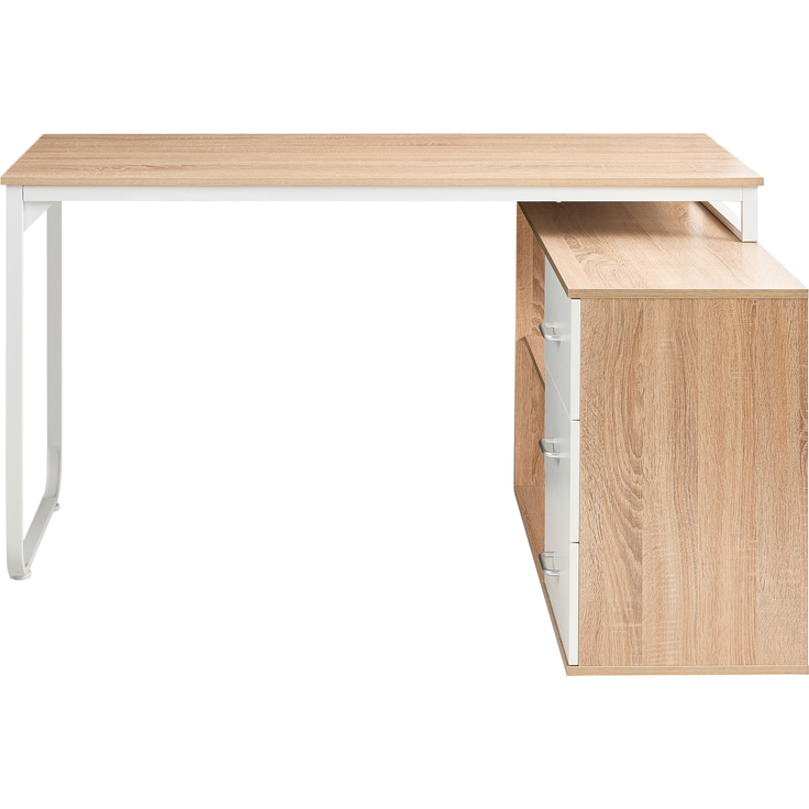 Eckschreibtisch SOGNE Hellbraun 140 cm 100 cm – Bild 5