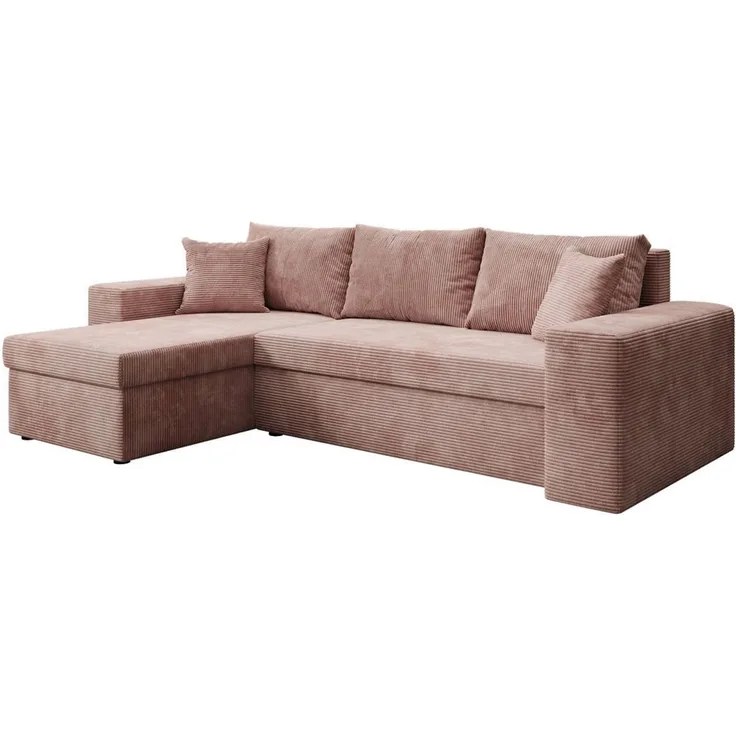 Luxusbetten24 Schlafsofa Designer Sofa Denver in Cord, mit Stauraum und Schlaffunktion