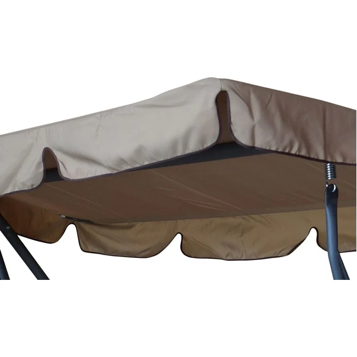 DEGAMO MIAMI Hollywoodschaukel, Stahl, beige/grau, 4-sitzer 228cm – Bild 3