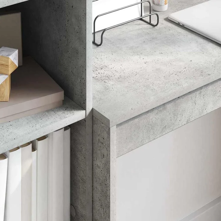 vidaXL Schreibtisch Beton Grau 90 x 40 x 76 cm 869397 – Bild 3