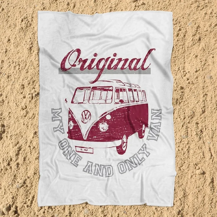 Wohndecke VW Volkswagen Decke Bulli T1 My One and Only 130x170 cm Kuscheldecke, BERONAGE, passend zur Bettwäsche, ideal für Sofa, Couch, Bett, Auto – Bild 3
