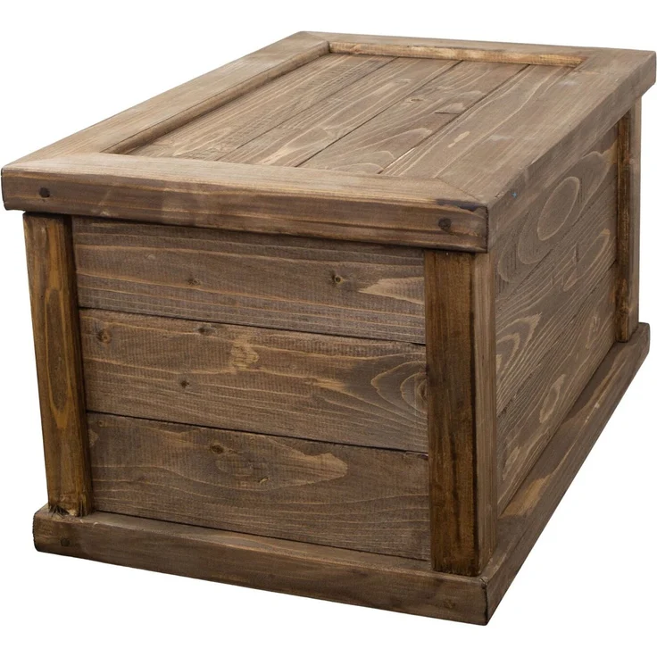 Kistenkolli Altes Land Allzweckkiste massive Holztruhe UK braun mit Zylinder 60x40x34cm Schatztruhe Spielze (Spar-Set) – Bild 2