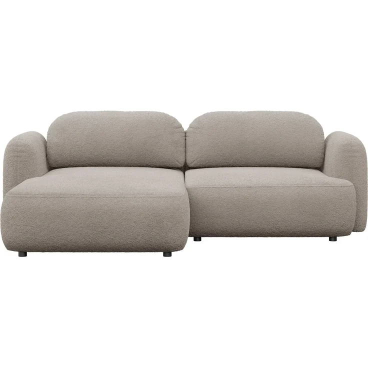 Selsey Tvoya Ecksofa mit Schlaffunktion, Ottomane links, Bouclé Beigegrau – Bild 6