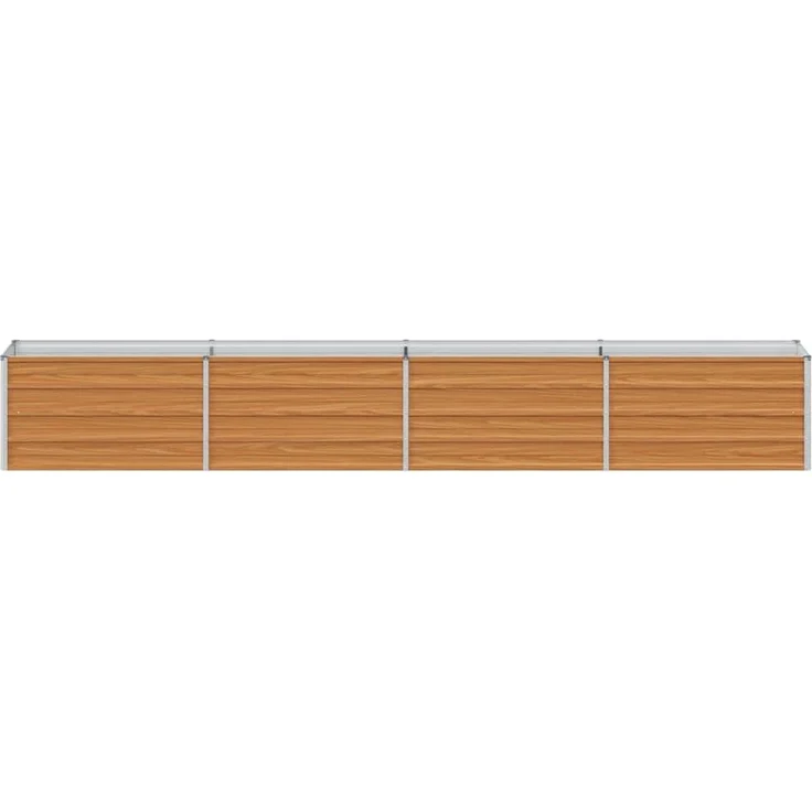 vidaXL Hochbeet Hellbraun 320 x 40 x 45 cm Verzinkter Stahl 42017331 – Bild 4