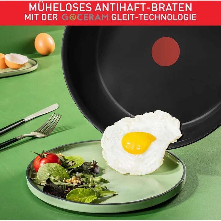 Tefal Pfannen-Set Duetto On, Edelstahl (Set, 3-tlg), Antihaftbeschichtung, Temperaturindikator Thermo-Signal, Induktion – Bild 5