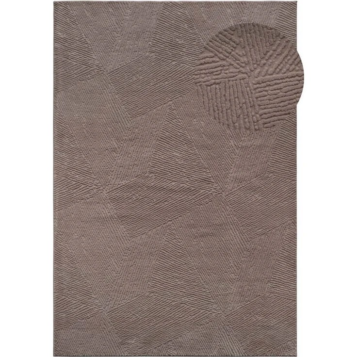 TaraCarpet Teppich TaraCarpet Homestyle 389 Fresco, rechteckig, Höhe: 10 mm, Fresco hoch-tief weich waschbar taupe 50x80 – Bild 2