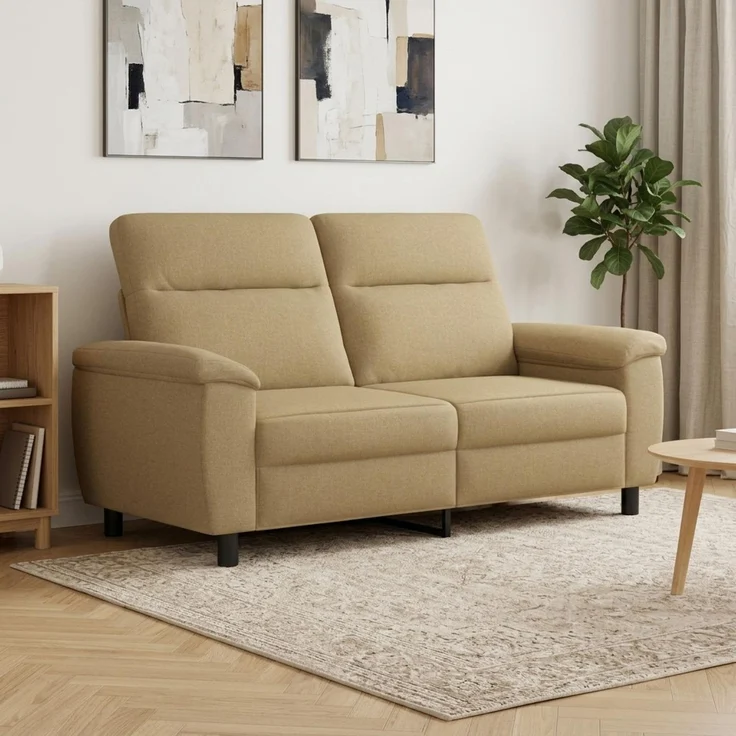 vidaXL Sofa Hellbraun 178 x 90 x 95 cm Stoff 42040959 – Bild 1