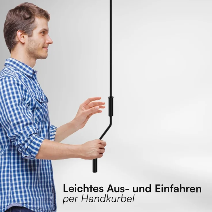 STEELSØN 'Kestria' Gelenkarmmarkise 250x200 cm, anthrazit, wetterfest und blickdicht, Markise mit Aluminium-Kassette und Wandhalterung, Balkonmarkise mit Handkurbel – Bild 8