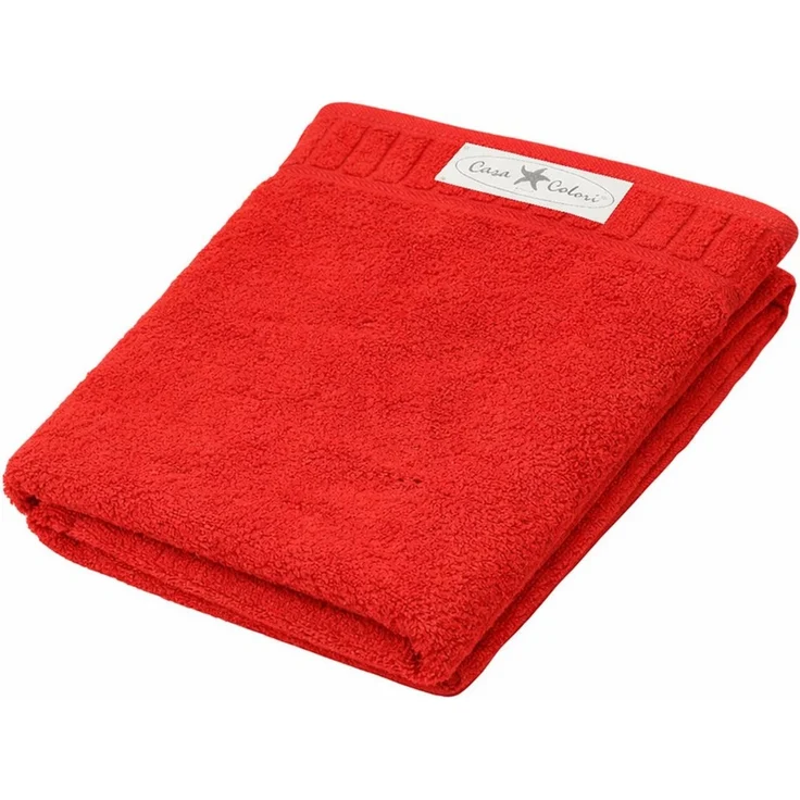 Duschtuch uni rot 70 x 140 cm – Bild 1